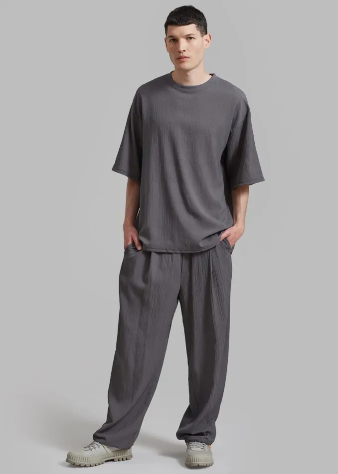 The Frankie Shop Eliott Crinkle Pants 8211 Charcoal Shop Clothing