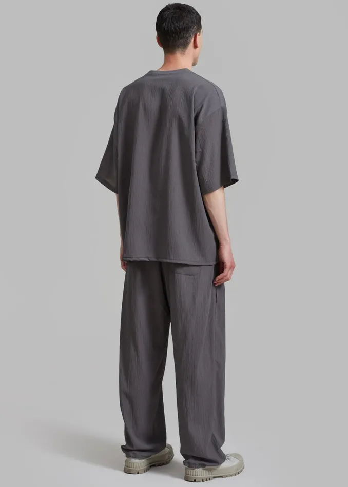 The Frankie Shop Eliott Crinkle Pants 8211 Charcoal Shop Clothing