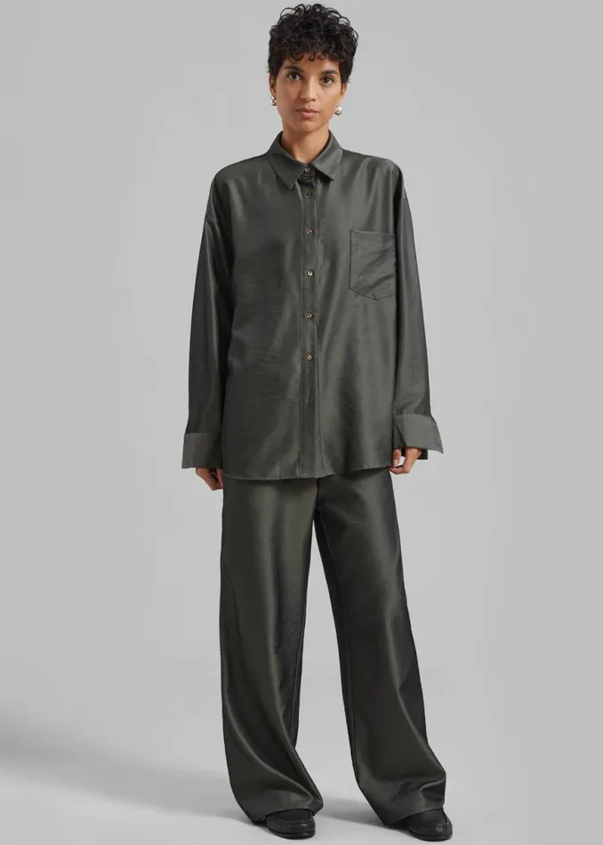 The Frankie Shop Ethel Pants 8211 Peacock Shop Clothing
