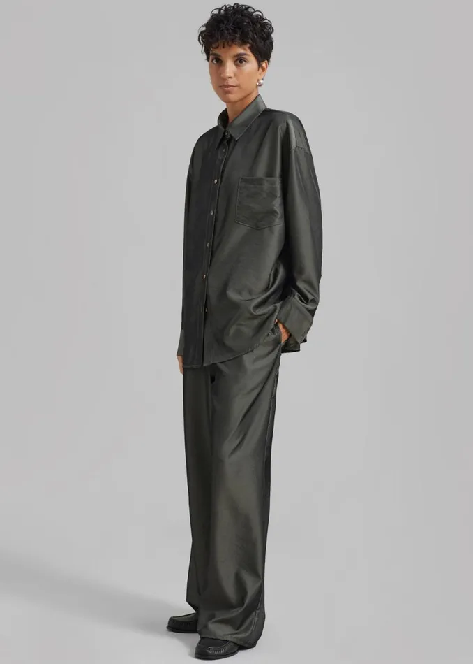The Frankie Shop Ethel Pants 8211 Peacock Shop Clothing