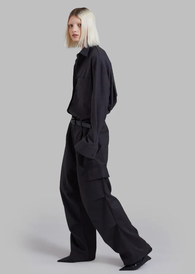 The Frankie Shop Flint Cargo Pants 8211 Grey Shop Clothing