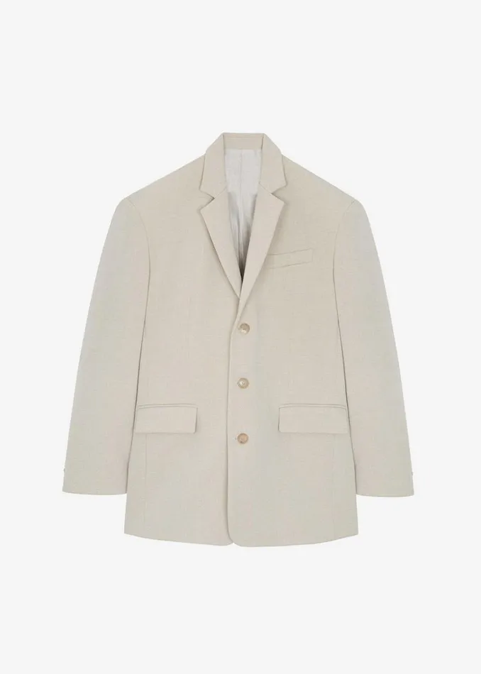 The Frankie Shop Gelso Oversized Blazer 8211 Light Taupe Melange Shop Suits