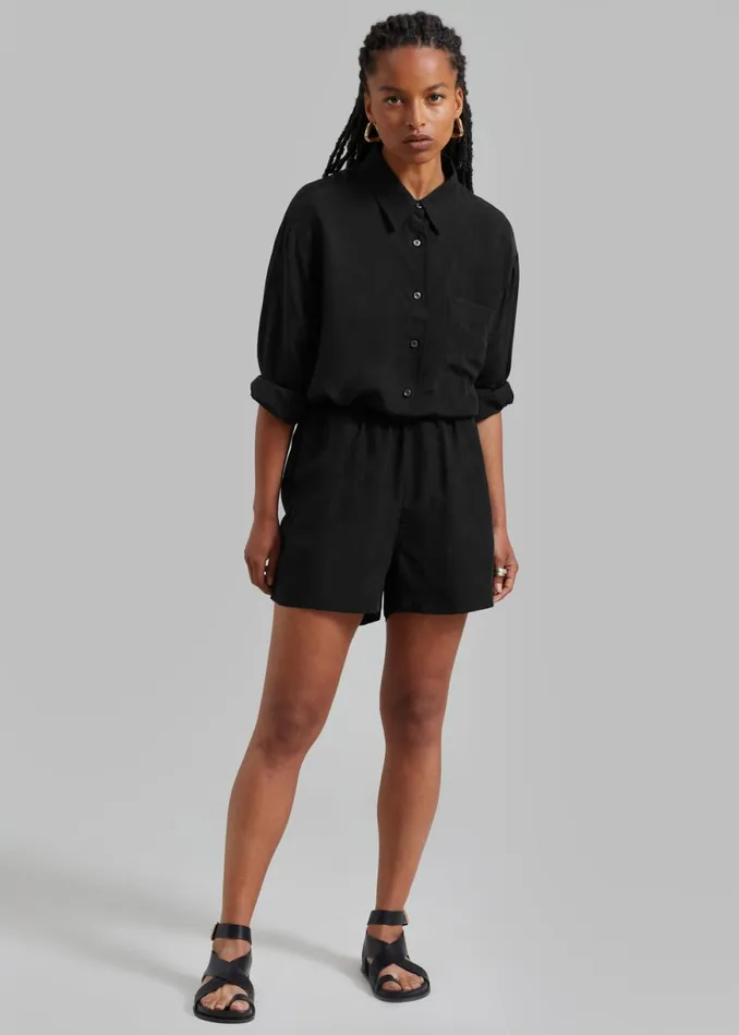 The Frankie Shop Haneul Shirt 8211 Black Shop Tops