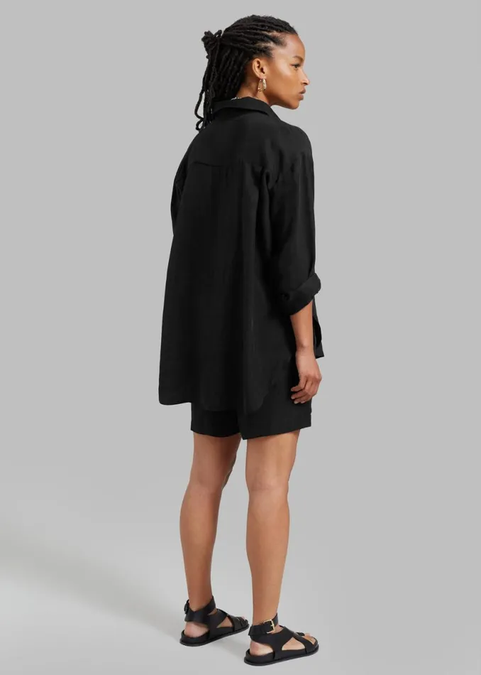 The Frankie Shop Haneul Shirt 8211 Black Shop Tops
