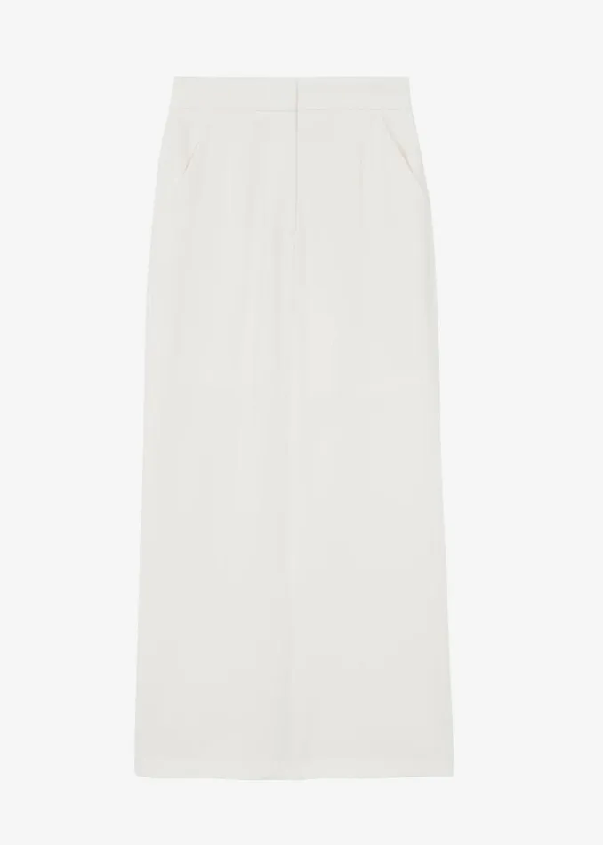 The Frankie Shop Hollis Back Slit Skirt 8211 Ivory Shop Clothing