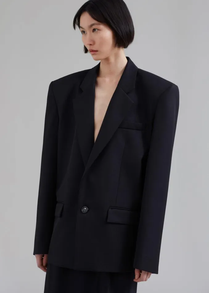 The Frankie Shop Jun Blazer 8211 Black Shop Outerwear