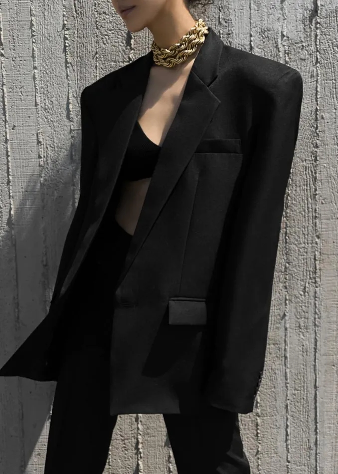 The Frankie Shop Jun Blazer 8211 Black Shop Outerwear