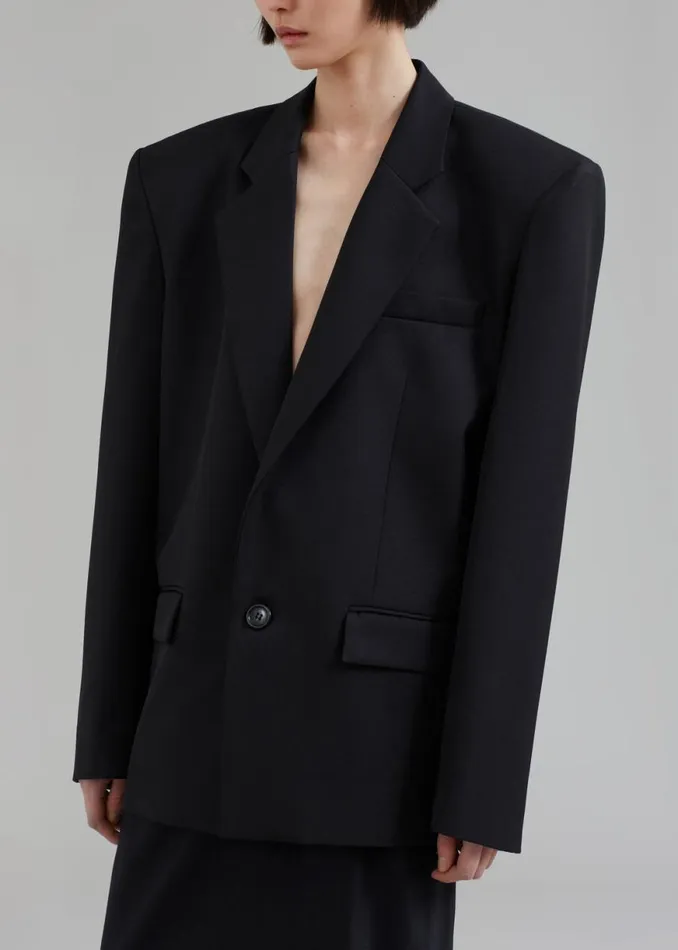 The Frankie Shop Jun Blazer 8211 Black Shop Outerwear