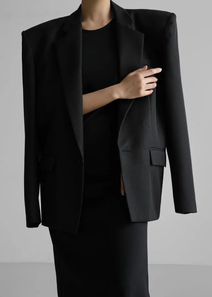 The Frankie Shop Jun Blazer 8211 Black Shop Outerwear
