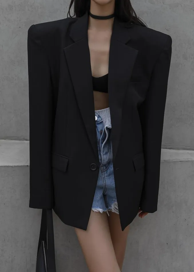 The Frankie Shop Jun Blazer 8211 Black Shop Outerwear