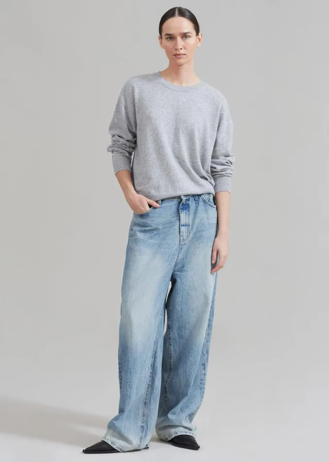 The Frankie Shop Kane Wide Jeans 8211 Blue Wash Shop Denim