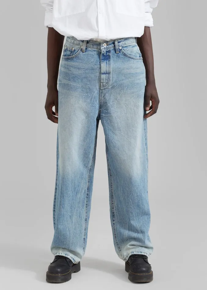 The Frankie Shop Kane Wide Jeans 8211 Blue Wash Shop Denim