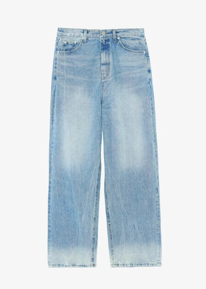 The Frankie Shop Kane Wide Jeans 8211 Blue Wash Shop Denim