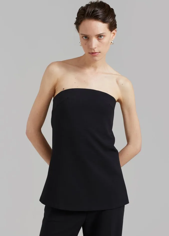 The Frankie Shop Kit Strapless Top 8211 Black Shop Tops