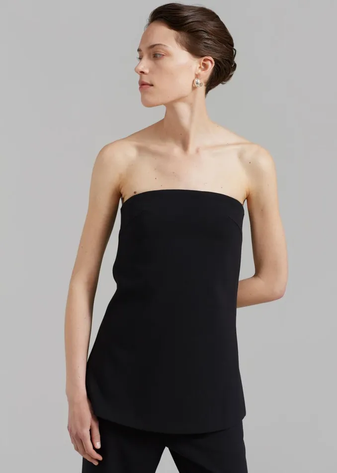 The Frankie Shop Kit Strapless Top 8211 Black Shop Tops