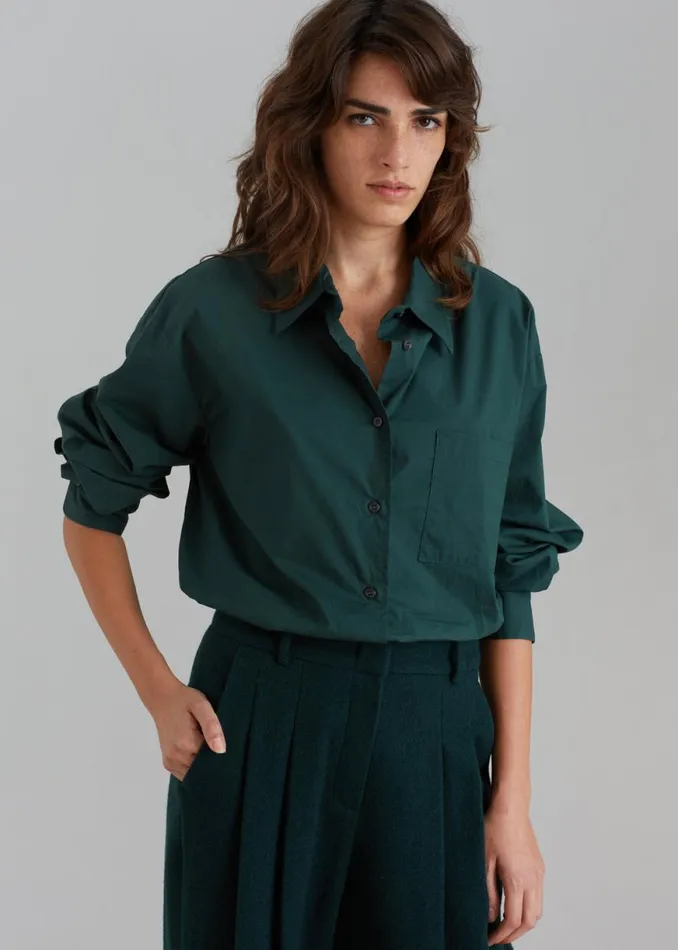 The Frankie Shop Layton Wool Suit Pants 8211 Bottle Green Shop Bottoms