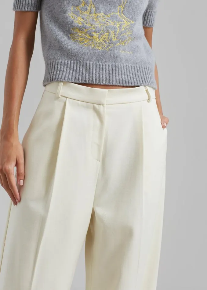 The Frankie Shop Maya Trousers 8211 Cream Shop Clothing