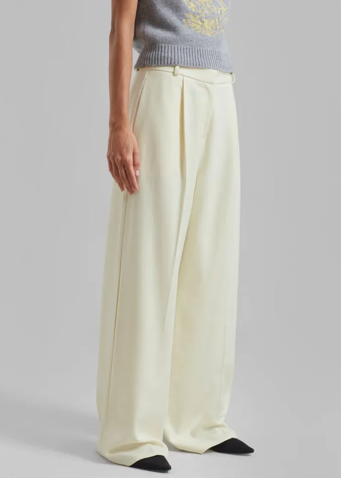 The Frankie Shop Maya Trousers 8211 Cream Shop Clothing