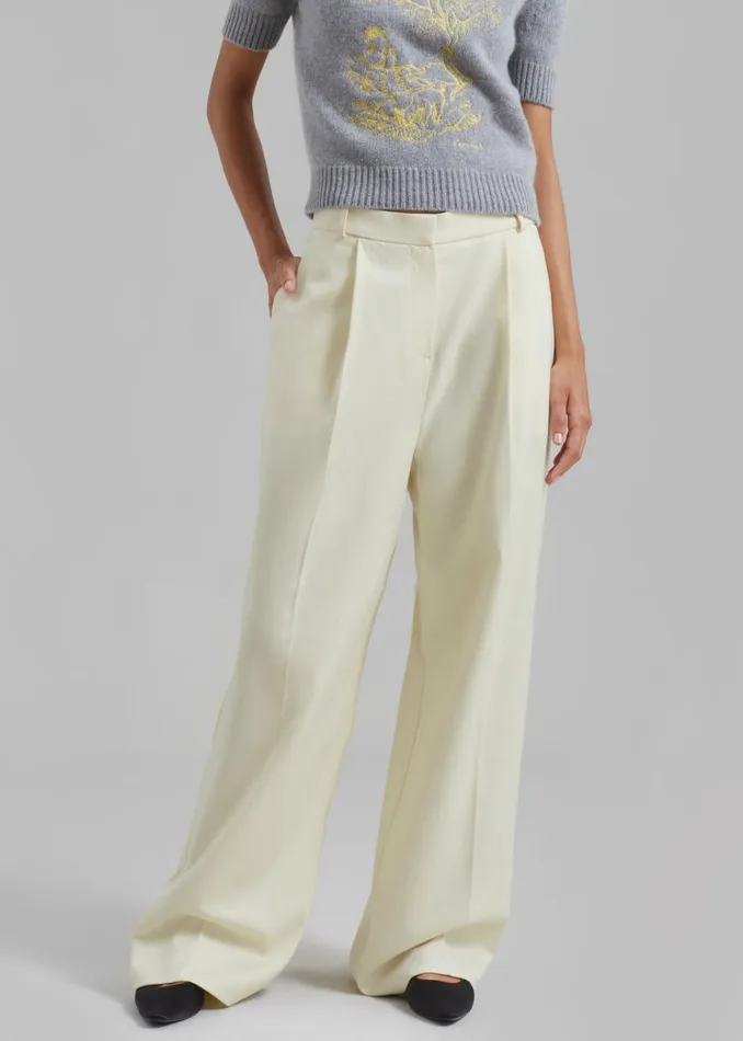 The Frankie Shop Maya Trousers 8211 Cream Shop Clothing
