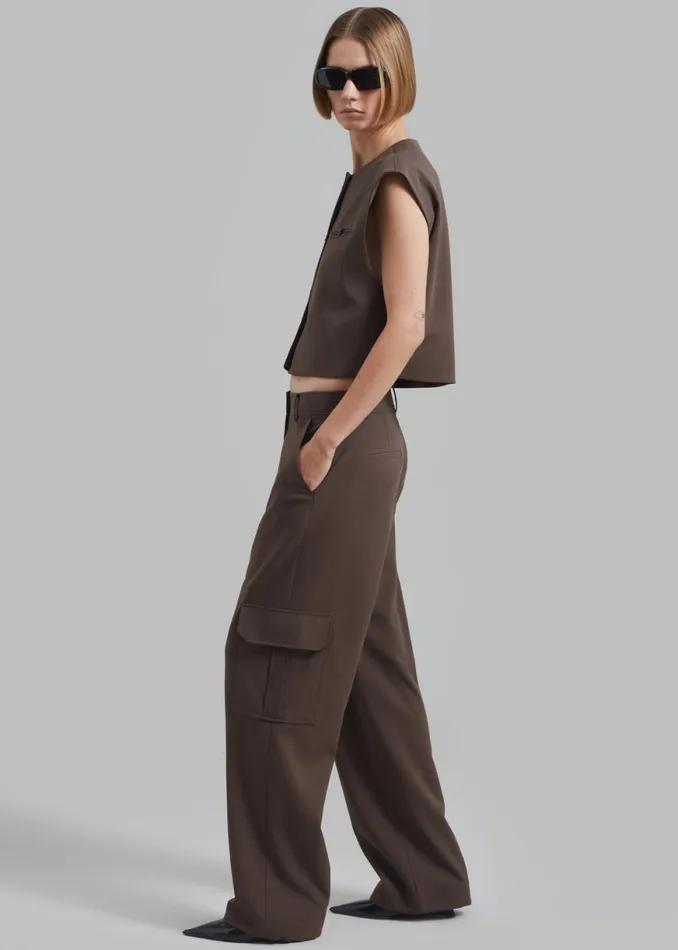 The Frankie Shop Narci Cargo Pants 8211 Brown Shop Clothing