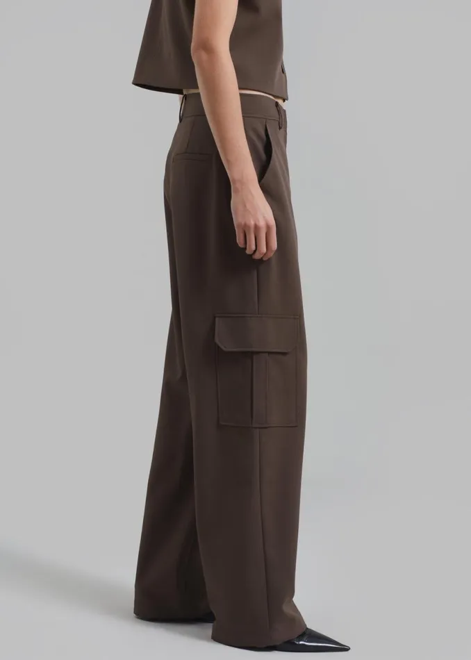The Frankie Shop Narci Cargo Pants 8211 Brown Shop Clothing
