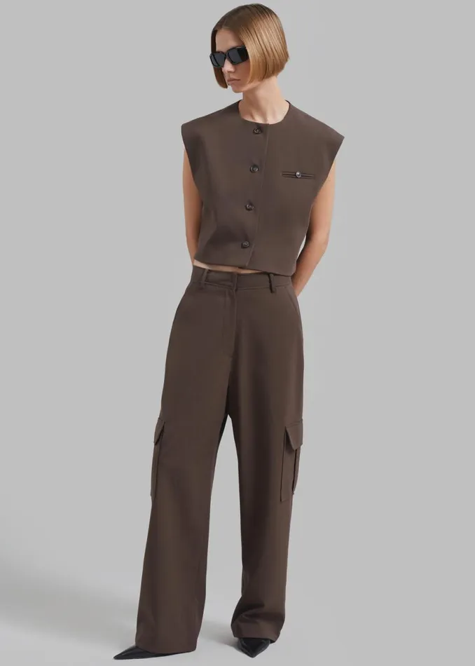 The Frankie Shop Narci Cargo Pants 8211 Brown Shop Clothing