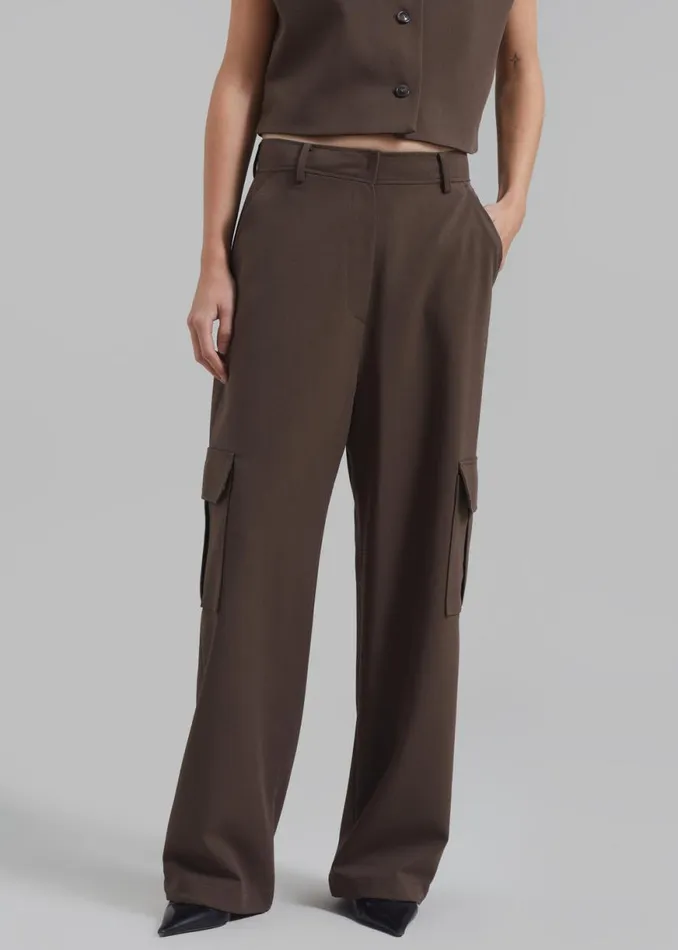 The Frankie Shop Narci Cargo Pants 8211 Brown Shop Clothing