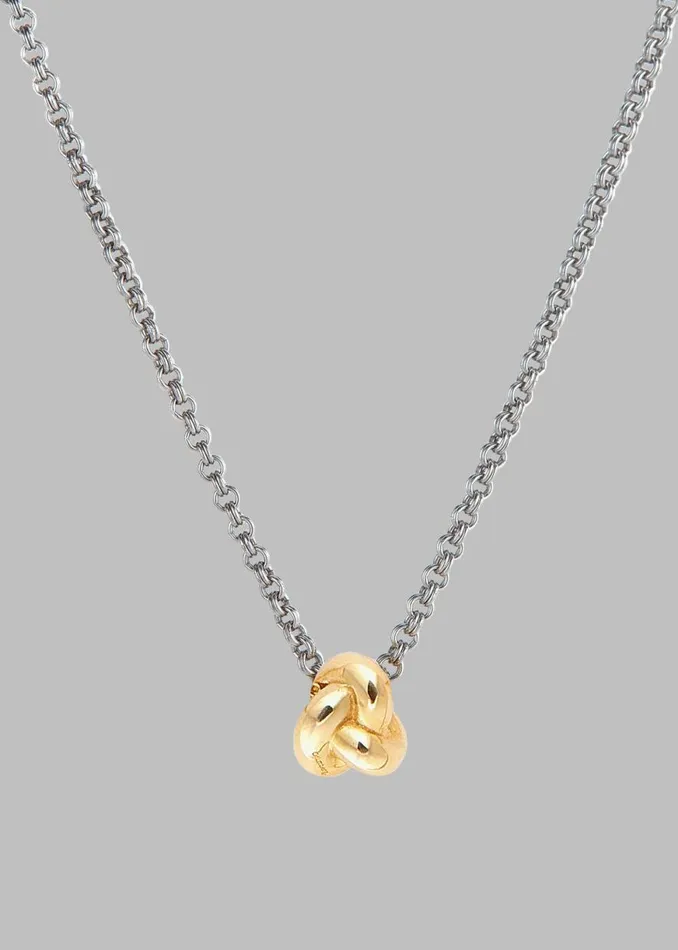 The Frankie Shop Otiumberg Mixed Metal Knot Necklace 8211 Gold Shop Accessories