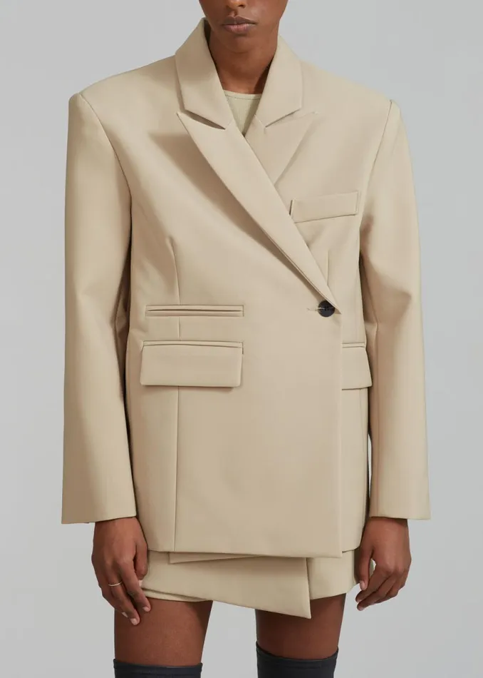 The Frankie Shop Paige Blazer 8211 Beige Shop Suits
