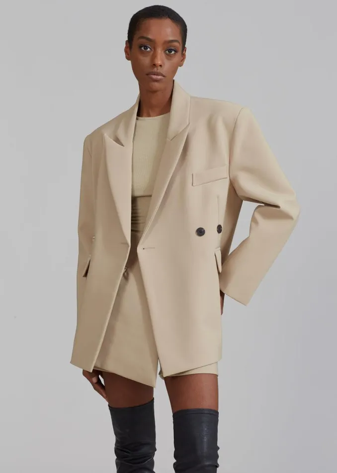 The Frankie Shop Paige Blazer 8211 Beige Shop Suits