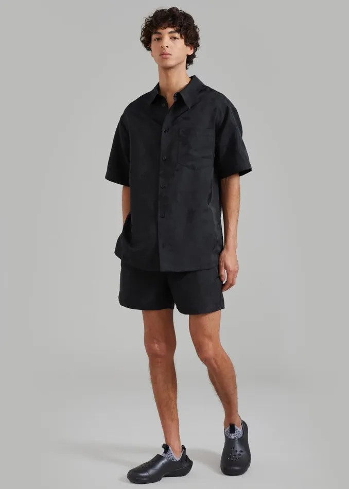 The Frankie Shop Rhe Flower Jacquard Shorts 8211 Black Jacquard Shop Clothing