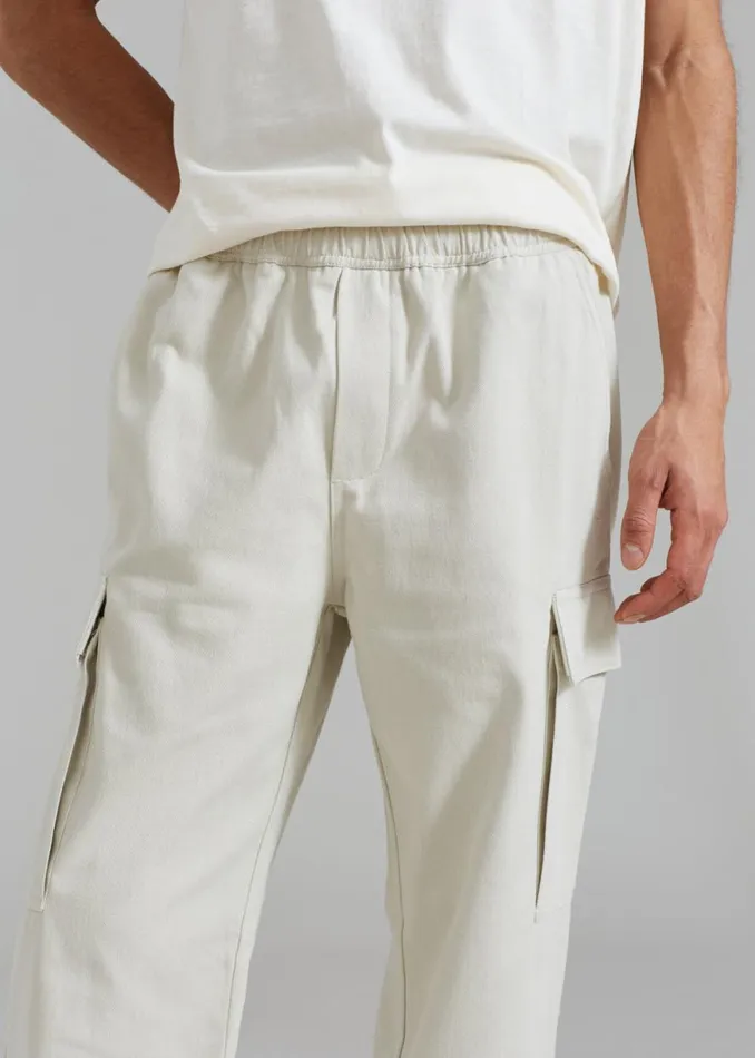The Frankie Shop Samse and Samse Jabari Cargo Trousers 8211 Oatmeal Shop Clothing