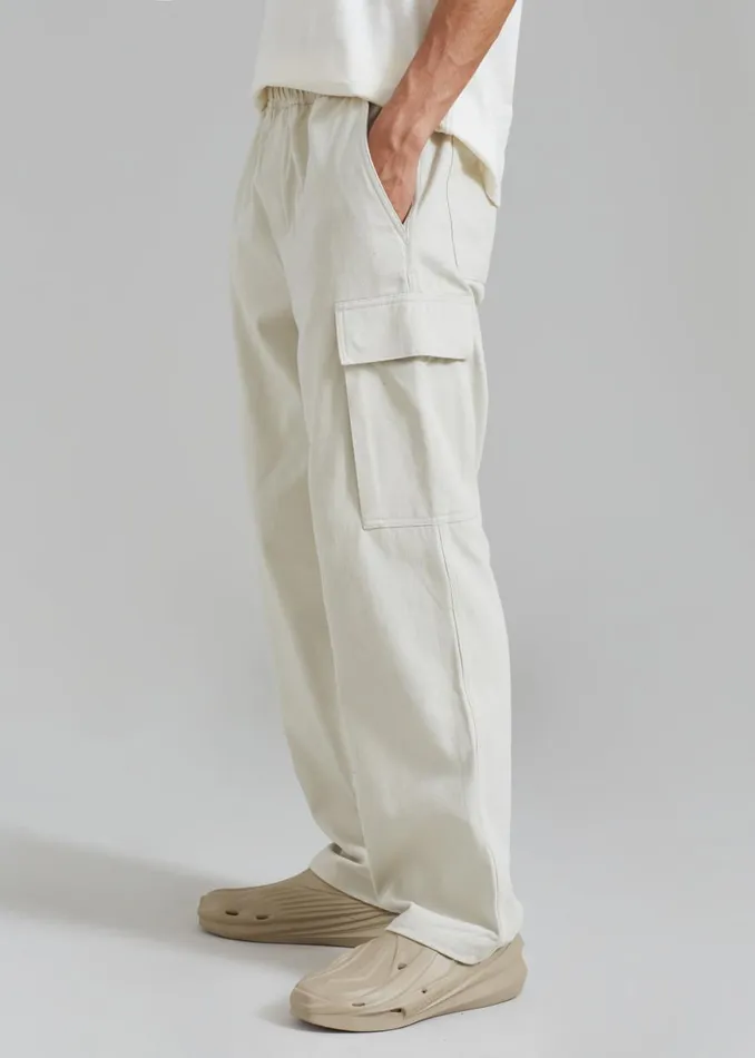 The Frankie Shop Samse and Samse Jabari Cargo Trousers 8211 Oatmeal Shop Clothing