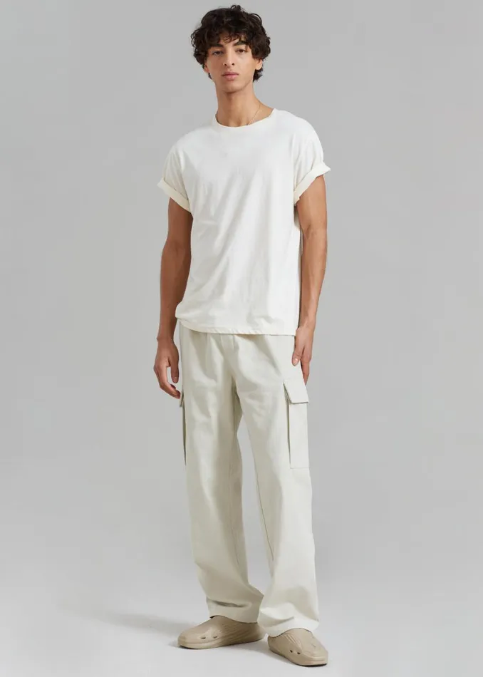 The Frankie Shop Samse and Samse Jabari Cargo Trousers 8211 Oatmeal Shop Clothing