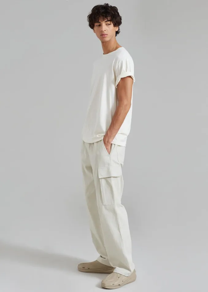 The Frankie Shop Samse and Samse Jabari Cargo Trousers 8211 Oatmeal Shop Clothing
