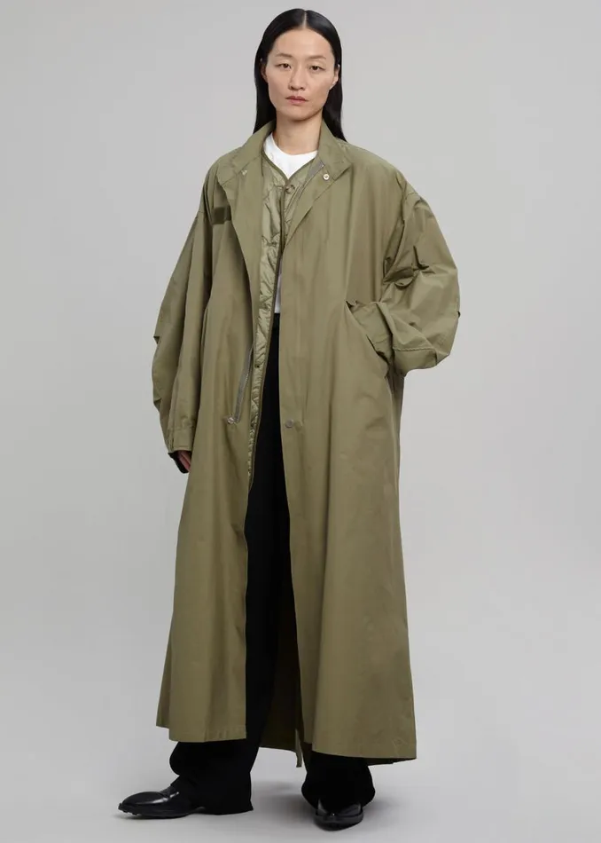 The Frankie Shop Skive Double Layer Parka 8211 Olive Shop Outerwear