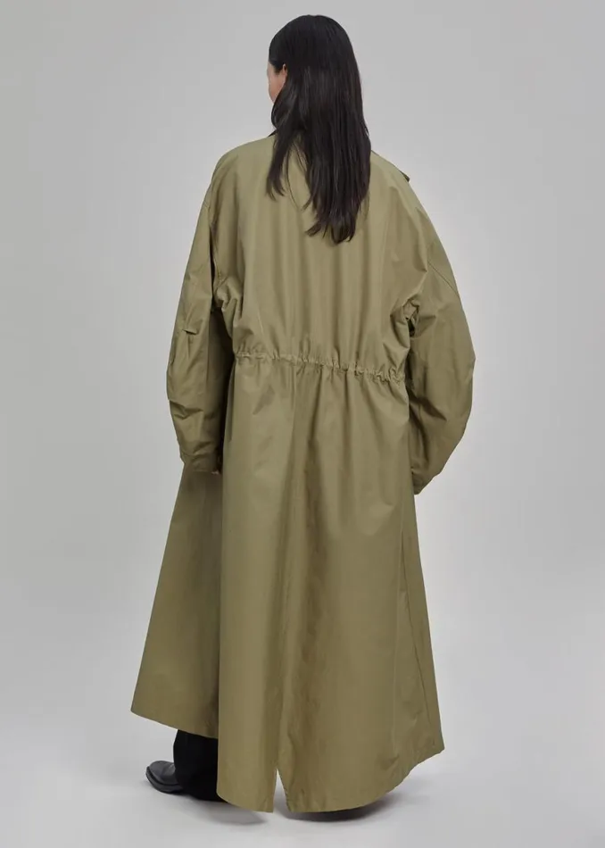 The Frankie Shop Skive Double Layer Parka 8211 Olive Shop Outerwear