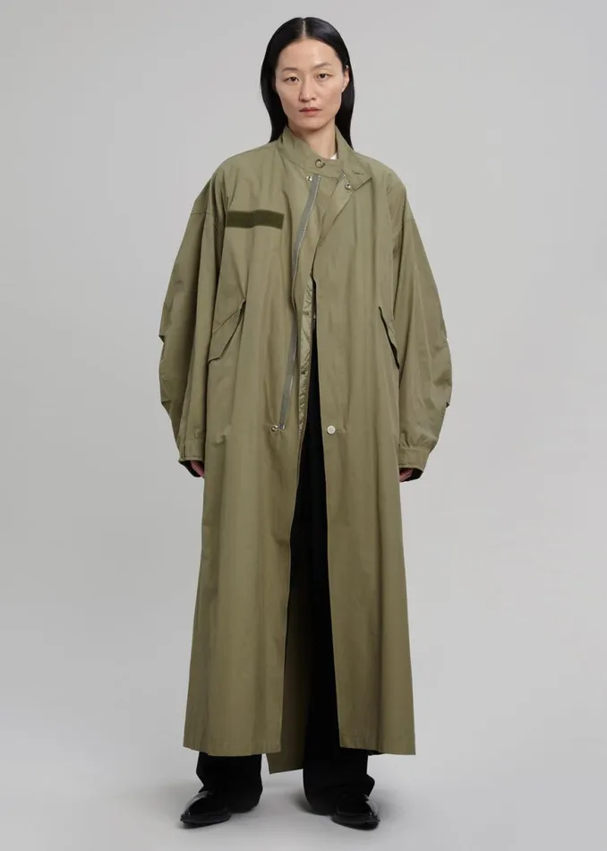 The Frankie Shop Skive Double Layer Parka 8211 Olive Shop Outerwear