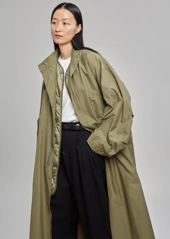 The Frankie Shop Skive Double Layer Parka 8211 Olive Shop Outerwear