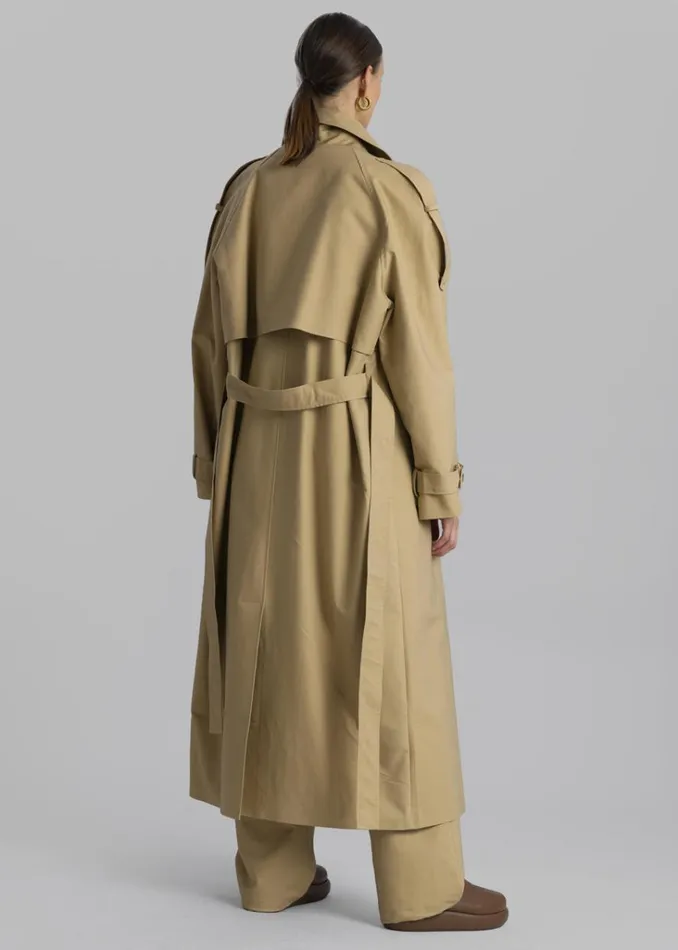 The Frankie Shop Suzanne Trench Coat 8211 Beige Shop Outerwear