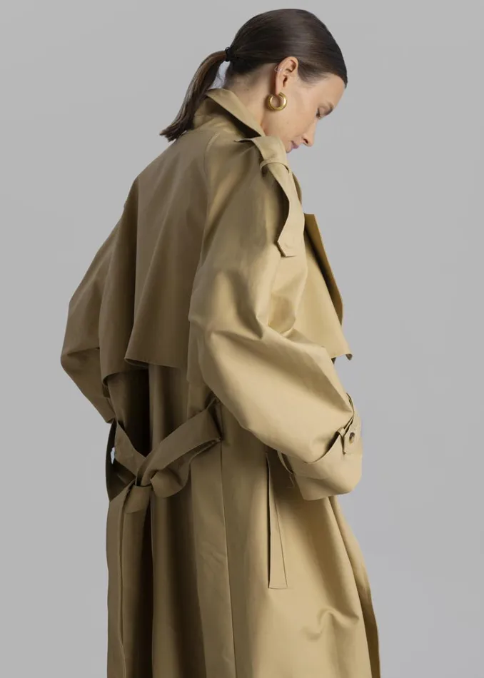 The Frankie Shop Suzanne Trench Coat 8211 Beige Shop Outerwear