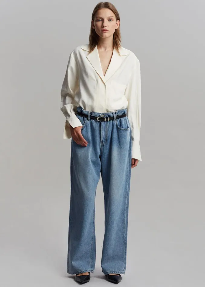 The Frankie Shop Talte Jeans 8211 Worn Wash Shop Denim