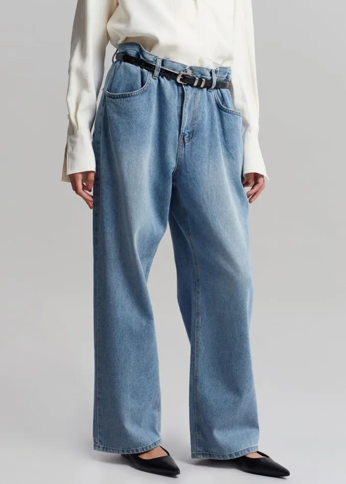 The Frankie Shop Talte Jeans 8211 Worn Wash Shop Denim