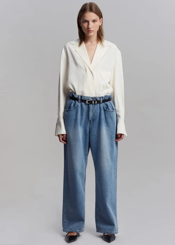 The Frankie Shop Talte Jeans 8211 Worn Wash Shop Denim
