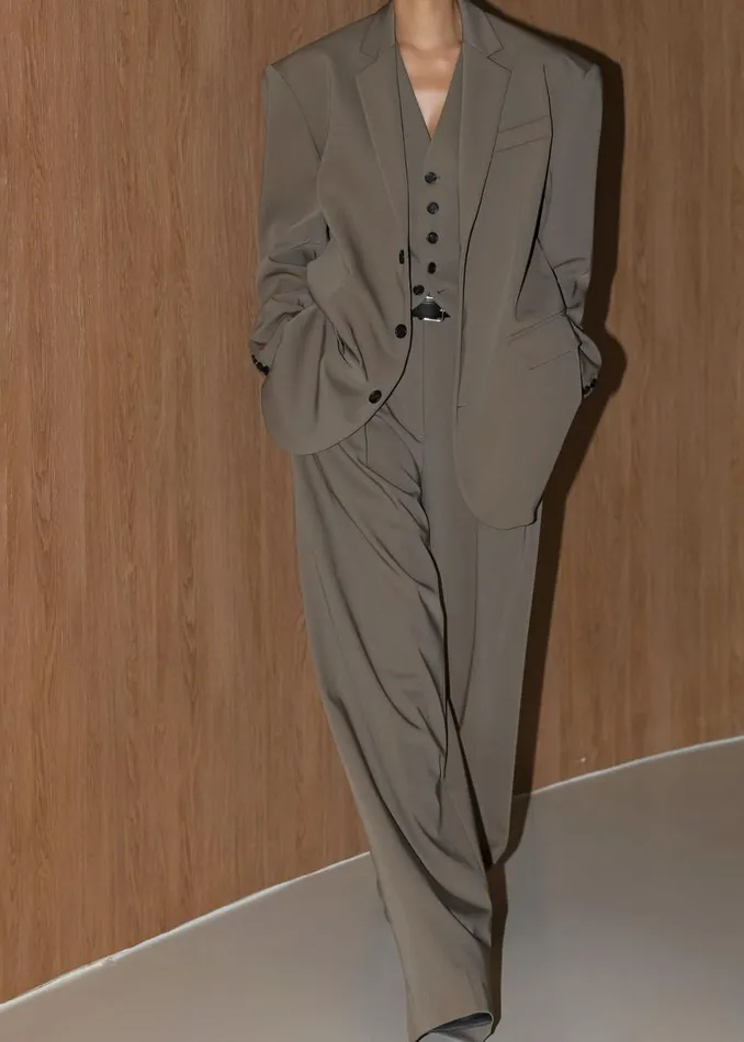 The Frankie Shop Tansy Oversized Blazer 8211 Olive Shop Suits