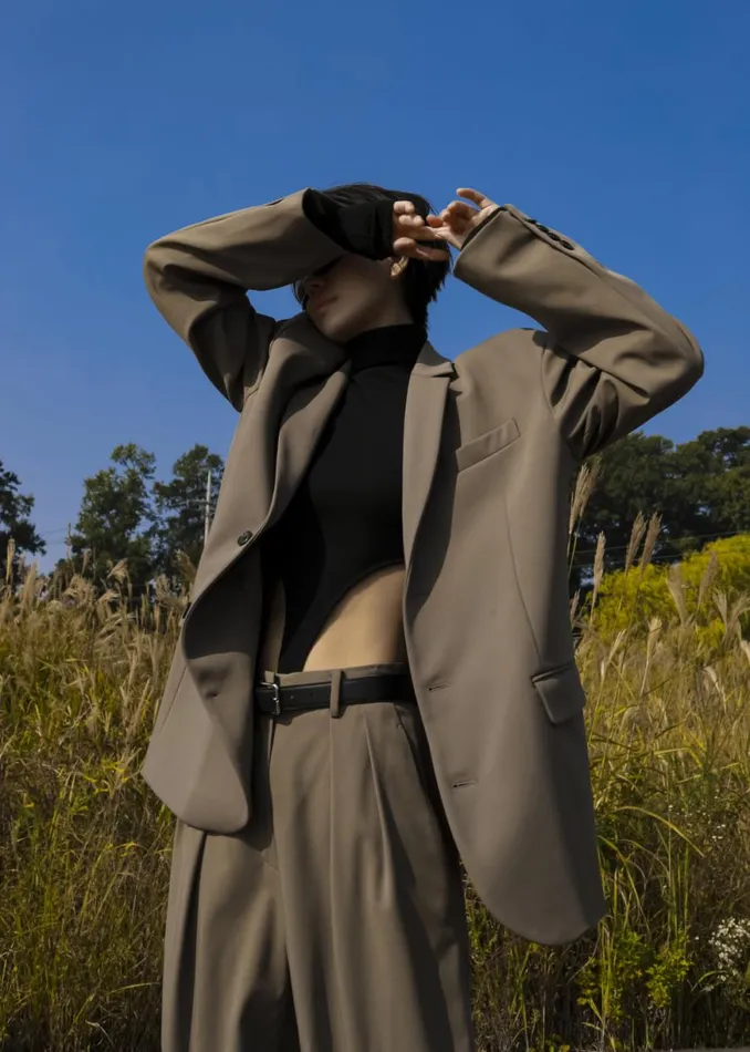 The Frankie Shop Tansy Oversized Blazer 8211 Olive Shop Suits