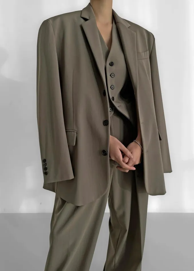 The Frankie Shop Tansy Oversized Blazer 8211 Olive Shop Suits