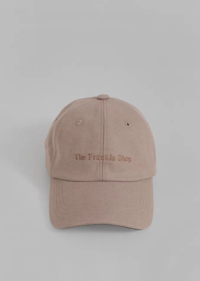 The Frankie Shop TFS Flannel Baseball Cap 8211 Hazelnut Shop Accessories