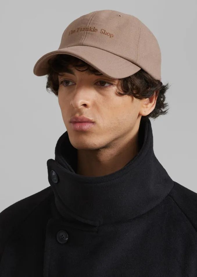 The Frankie Shop TFS Flannel Baseball Cap 8211 Hazelnut Shop Accessories