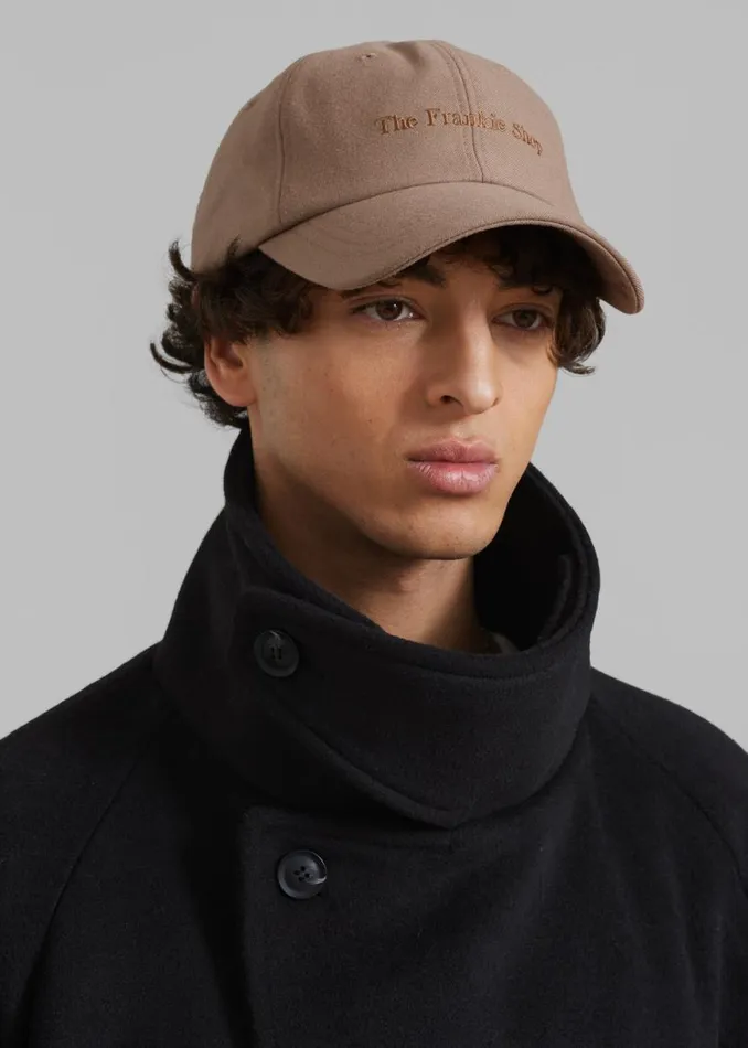 The Frankie Shop TFS Flannel Baseball Cap 8211 Hazelnut Shop Accessories
